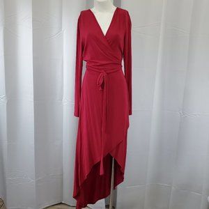 Tart Red Wrap Dress